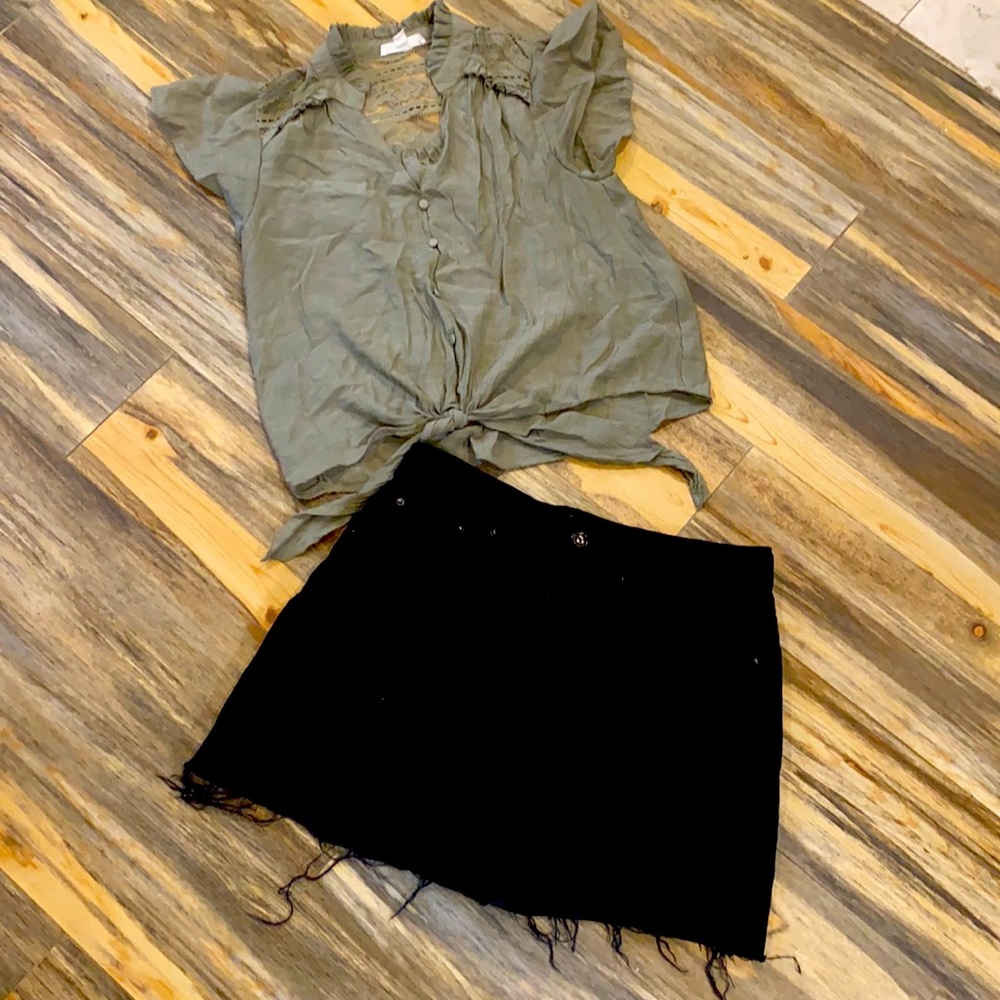 Zara denim skirt